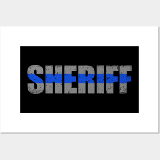 Sheriff Thin Blue Line Posters and Art